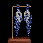 ( blue)exaggerating retro earrings  multicolor Optional pattern fashion  new earrings