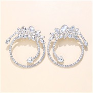 ( white)occidental style multicolor brilliant circle earrings lady high gorgeous Rhinestone earringsearring
