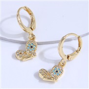 high quality  fashion bronze embed Zirconium butterfly personality earring buckle