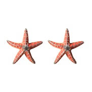 ( orange)occidental style exaggerating wind earrings  imitate Alloy big starfish earring Earring