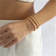 ( Gold 3575)occidental style  wind brief all-Purpose beads bangle  samll personality Street Snap imitate crystal b