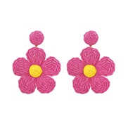 ( rose Red)occidental style personality earrings handmade flowers ear stud Bohemia earrings wind