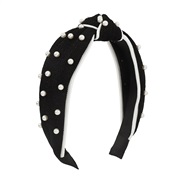( black)F geometry bag color  Cloth retro sweet brief Headband woman