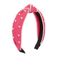 ( Pink)F geometry bag color  Cloth retro sweet brief Headband woman