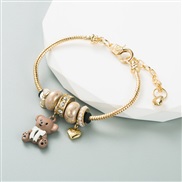 ( Brown)  Korean style Alloy lovely samll color bangle brilliant diamond all-Purpose bracelet