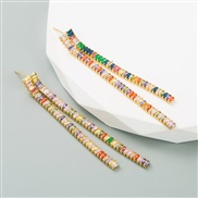 (color zircon )ins wind earrings woman long style exaggerating earring bronze gold plated embed Zirconium high temperam