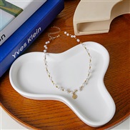 (X863 1)summer style fashion Japan and Korea wind Pearl pendant beads chain multilayer chain style diamond clavicle cha