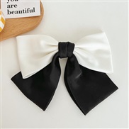 (black and whitebutterfly )Korea big black color bow Headband day width hair clip womanE