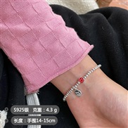 (SL3696 2)sweet rainbow bracelet woman fashion temperament beads silver Korean style Word