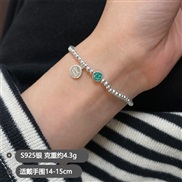 (SL3696 3)sweet rainbow bracelet woman fashion temperament beads silver Korean style Word