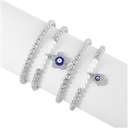 ( White K)occidental style  beads flowers eyes bracelet personality elasticity woman