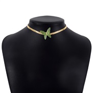 ( Gold)occidental style  butterfly chain temperament sweet samll geometry necklace