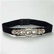 ( white)ins occidental style Dress belt color glass diamond elasticity belt diamond brilliant lady belt