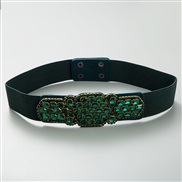 ( green)occidental style fashion belt elasticity belt flash diamond chain lady belt ornament Dress