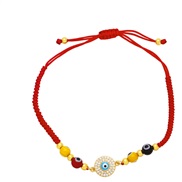 ( light blue )occidental style Bohemian style handmade weave rope bracelet  personality eyes braceletbrj
