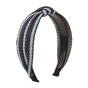 ( Navy blue)F ethnic style personality color Headband  fashion width retro brief woman Headband