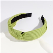 ( green 3)occidental style pure color Headband width knitting Headband all-Purpose