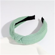 ( green 5)occidental style pure color Headband width knitting Headband all-Purpose