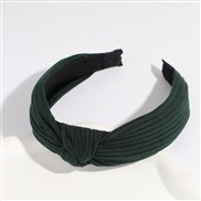 ( green 7)occidental style pure color Headband width knitting Headband all-Purpose