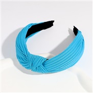 ( blue 4)occidental style pure color Headband width knitting Headband all-Purpose
