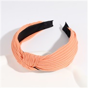 ( yellow 1)occidental style pure color Headband width knitting Headband all-Purpose