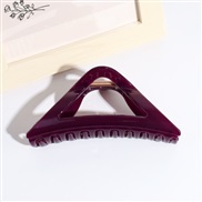 ( Red wine)Korea frosting big triangle woman fashion personality hair clip watch-face hair clip head