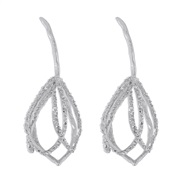 ( White K)occidental style  three-dimensional geometry tulip Metal earrings exaggerating brief personality Earring