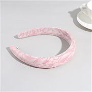 (Ligh  Pink)occidental style rose Headband small fresh temperament Headband Cloth high sweet