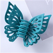 (4 Cyan butterfly )candy colors frosting butterfly Korean style hollow Double layer butterfly watch-face claw all-Purpo
