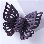 (6 purplebutterfly )candy colors frosting butterfly Korean style hollow Double layer butterfly watch-face claw all-Purp