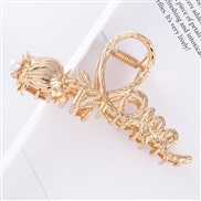 (2  Gold Rose Gold)all-Purpose Metal diamond Korean style new embed Pearl rose claw hollow butterfly claw