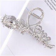 (3  Silver Rose Gold)all-Purpose Metal diamond Korean style new embed Pearl rose claw hollow butterfly claw