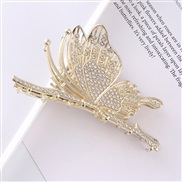 (4  Goldbutterfly  Metal)all-Purpose Metal diamond Korean style new embed Pearl rose claw hollow butterfly claw