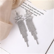 ( Style 1) tassel zircon fully-jewelled earrings samll Korean style long style samll earring fashion chain woman