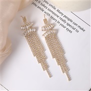( Style 2) tassel zircon fully-jewelled earrings samll Korean style long style samll earring fashion chain woman