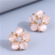Fashion sweet ol simple circle pearl temperament Earrings