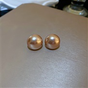 ( Silver needle  champagne)silver surface bag Pearl earrings fashion all-Purpose ear stud retro temperament arring woman