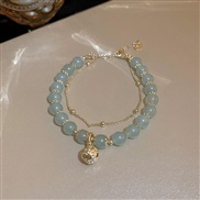 (  Bracelet  green)diamond Opal crystal Pearl geometry bracelet new medium fashion all-Purpose