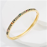 ( black)occidental style fashion bronze gilded embed zircon bangle fully-jewelled bracelet