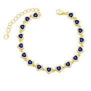 ( blue)occidental style brief personality love bracelet woman  samll heart-shaped zircon splice braceletbrh
