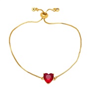 ( red)love zircon bracelet woman  occidental styleins samll high brief heart-shaped braceletbrh