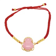 ( Pink) creative Chinese style rope bracelet  fashion diamond zircon bracelet womanbrh