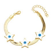 ( Five pointed star )occidental style retro eyes chain bracelet woman  high samll all-Purposebrh