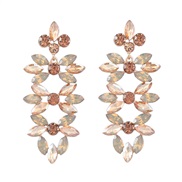 ( Gold)earrings fashion colorful diamond series Alloy diamond long style flowers earrings woman occidental style Earring