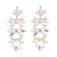 (AB color)earrings fashion colorful diamond series Alloy diamond long style flowers earrings woman occidental style arr