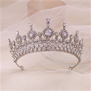 ( White k)retro bride Rhinestone zircon crown head luxurious Modeling