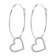 ( White K) personality big circle arring  love fully-jewelled temperament exaggerating earrings brief sweet earring