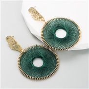 (green )  Bohemian style creative weave color earrings earring personality temperament arring