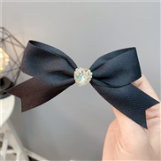 ( black)sweet lovely belt bow hair clip crystal love series Rhinestone
