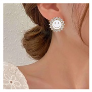 (F  )occidental style diamond sun Modeling ear stud Earring  temperament brief wind earrings woman  F